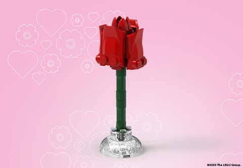 Postav si vlastní LEGO® valentýnskou růži a odnes si ji domů!